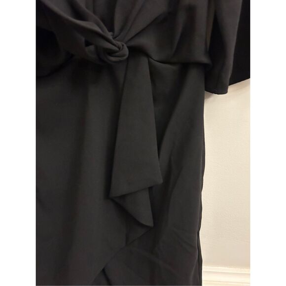 Topshop dress size 8 front tie slimming flutter sleeves modern contemporary mini - Picture 11 of 11